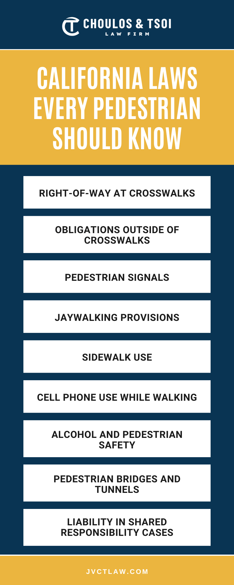 California Laws Every Pedestrian Should Know Infographic